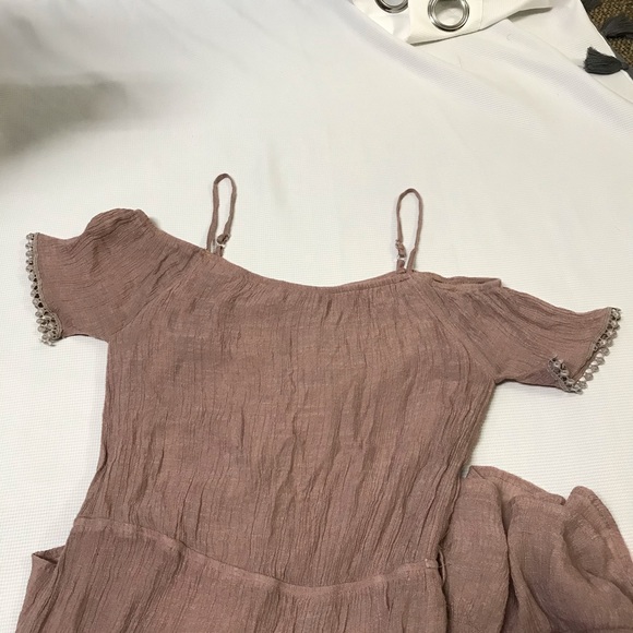 3/$30 Sale Bohemian Mauve Cold Shoulder Maxi Dress - Picture 1 of 5